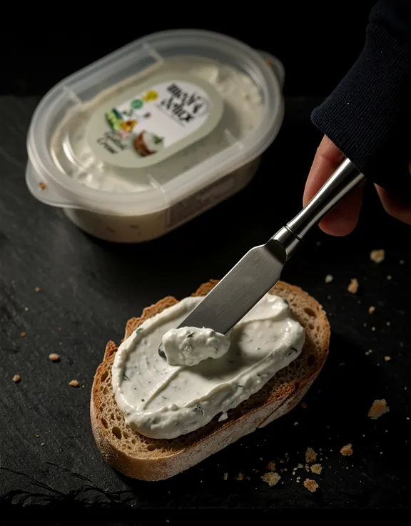 Tzatziki Creme, serviert mit Fladenbrot